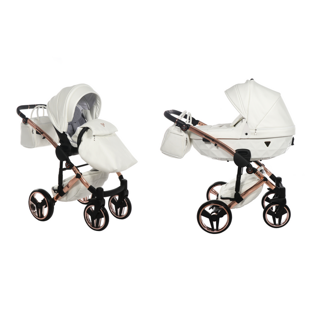 Poussette Junama Fluo Individual - Blanc / Rose Gold