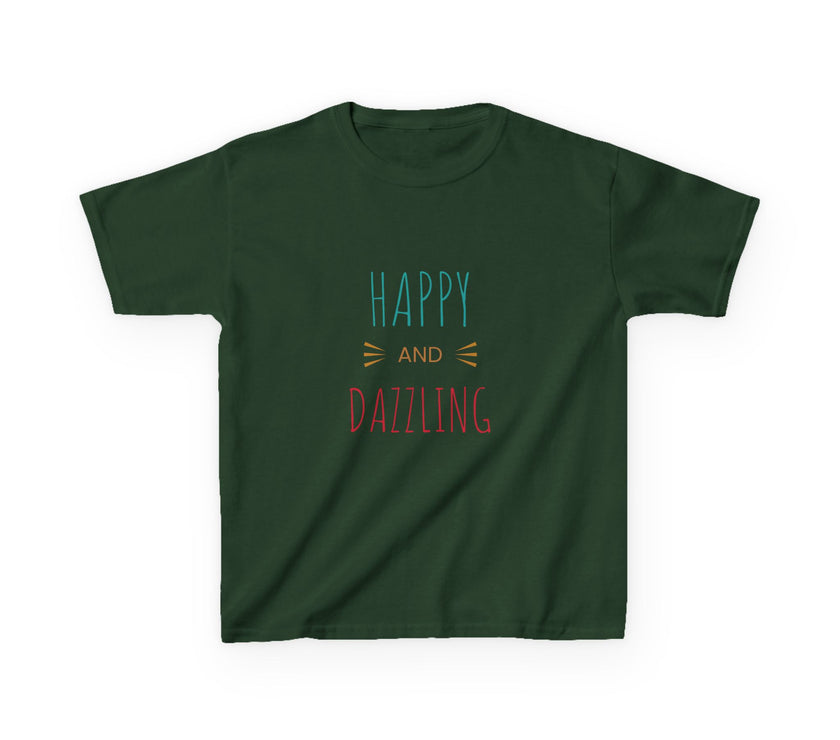 T-shirt en Coton "Happy and Dazzling" pour Enfants