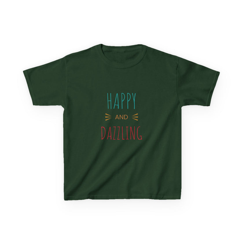 T-shirt en Coton "Happy and Dazzling" pour Enfants