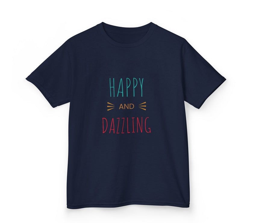 T-shirt en Coton "Happy and Dazzling" pour Enfants