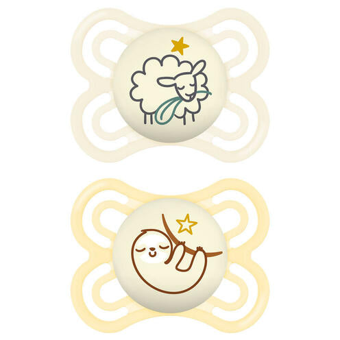 Lot de 2 sucettes Perfect Nuit 2-6 mois