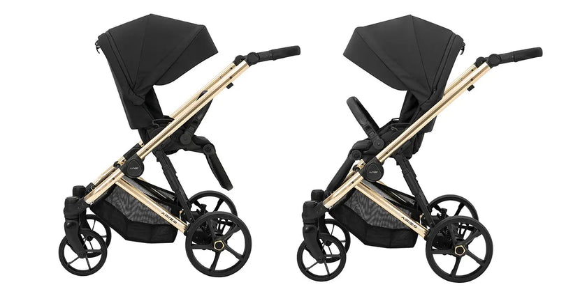 Poussette Trio Arizo + Nacelle + Cosmo i-Size - Baby Rose Eco Cuir - Mode Bébé Claye