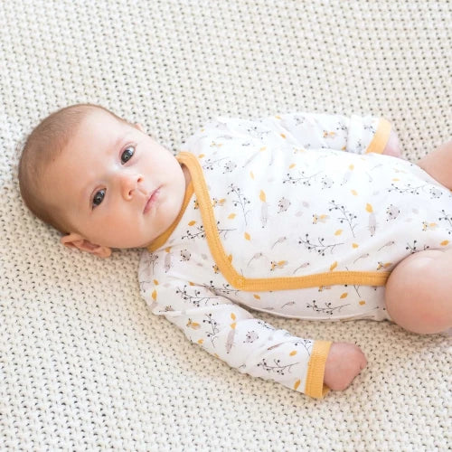 Bodies bébé - chouette et renard 1 mois