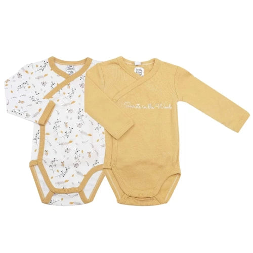 Bodies bébé - chouette et renard 1 mois