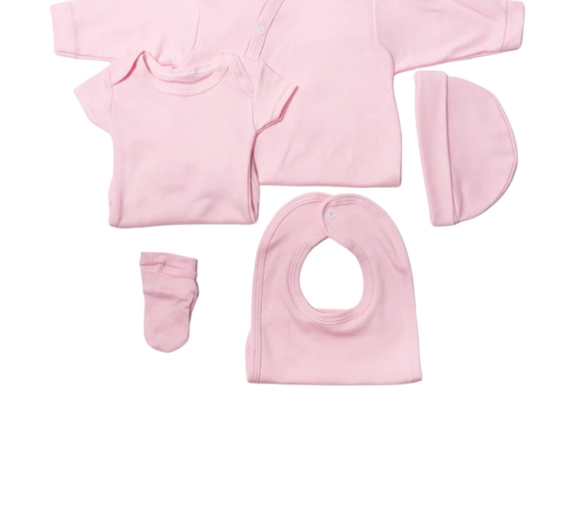 Trousseau de Naissance en Coton - Ensemble 5 Pièces - 0/3 Mois