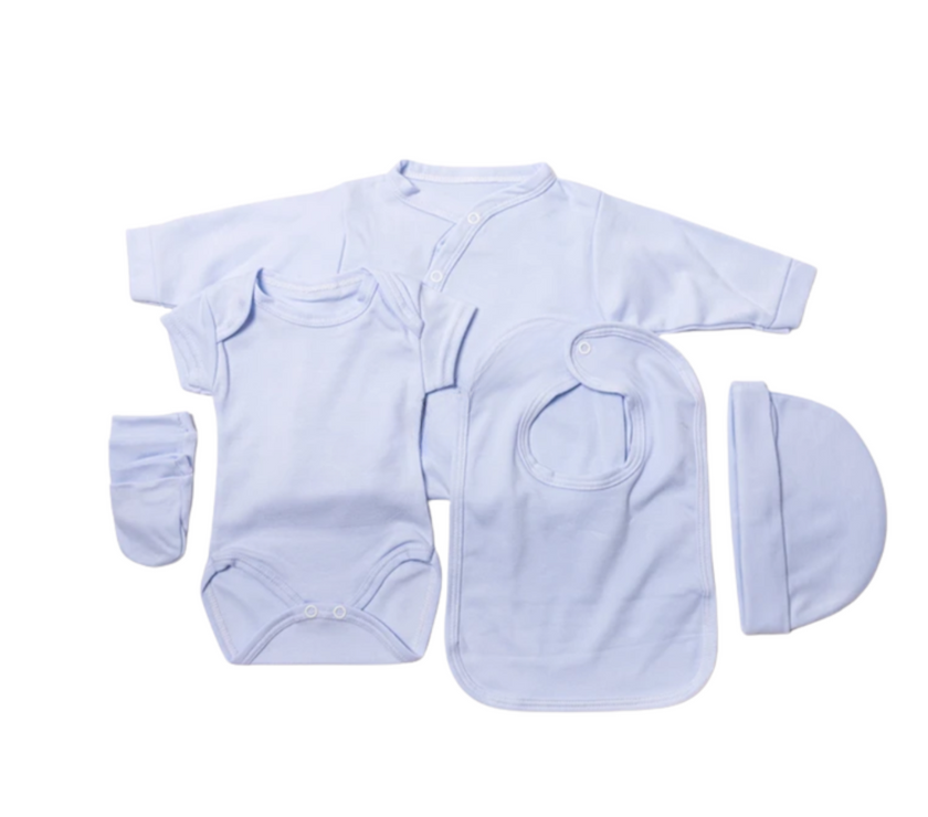 Trousseau de Naissance en Coton - Ensemble 5 Pièces - 0/3 Mois