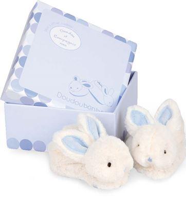 Baby booties box set Rabbit Bonbon blue