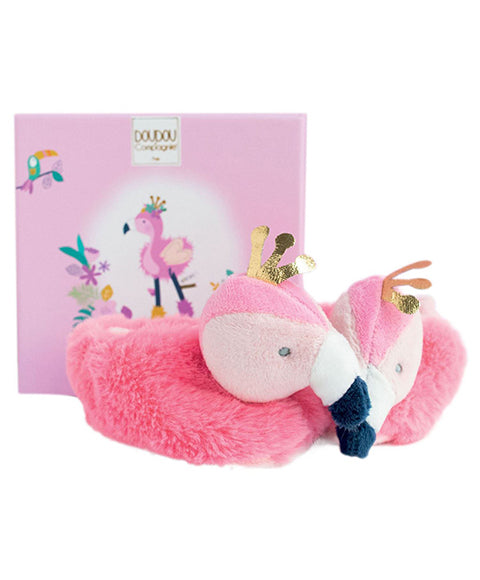 Coffret chaussons Bébé - Flamant rose 0-6 Mois