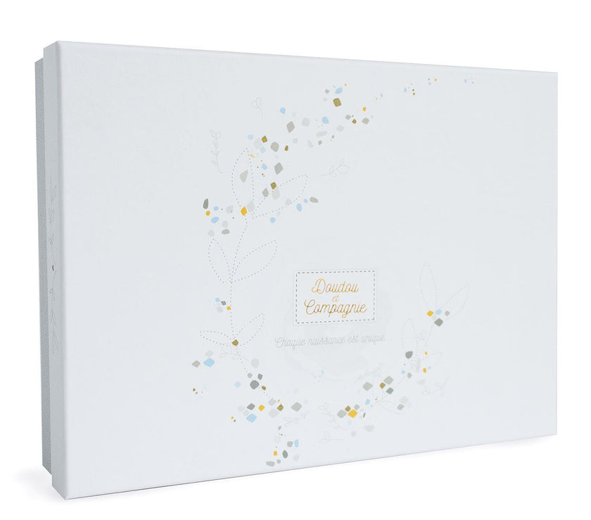Coffret carnet de santé + doudou Lapin Blanc