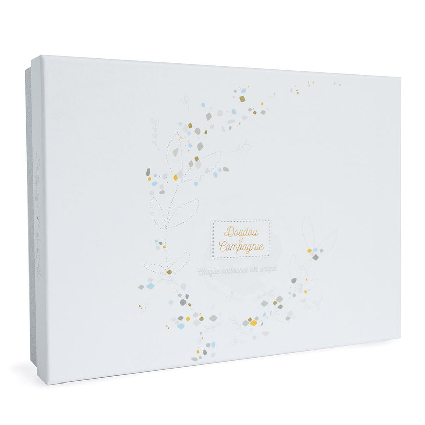 Coffret carnet de santé + doudou Lapin Blanc