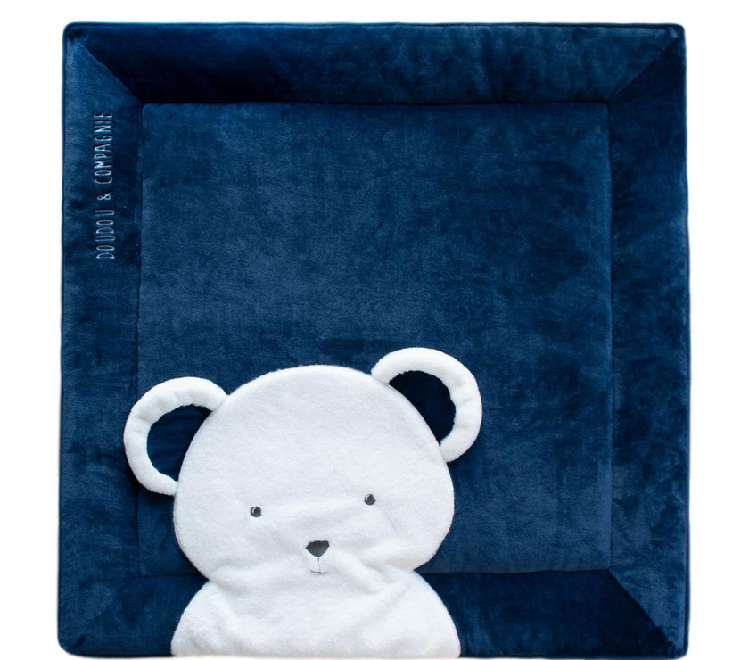 Doudou et Compagnie Tapis de parc Tapidou Ours Marine
