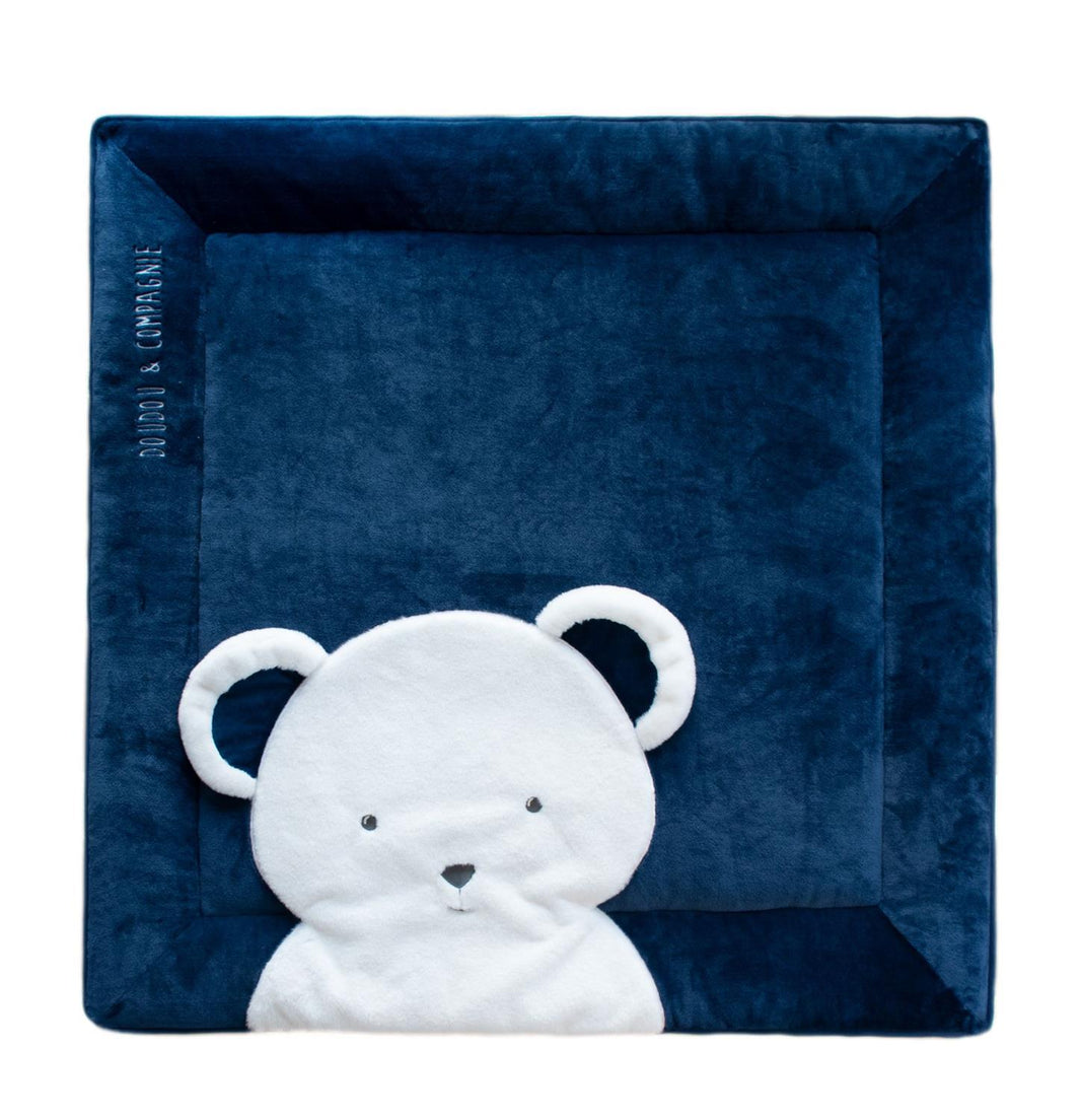 Doudou et Compagnie Tapis de parc Tapidou Ours Marine