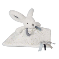 Doudou pompon blanc 25 cm HAPPY GLOSSY