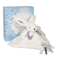Doudou pompon blanc 25 cm HAPPY GLOSSY