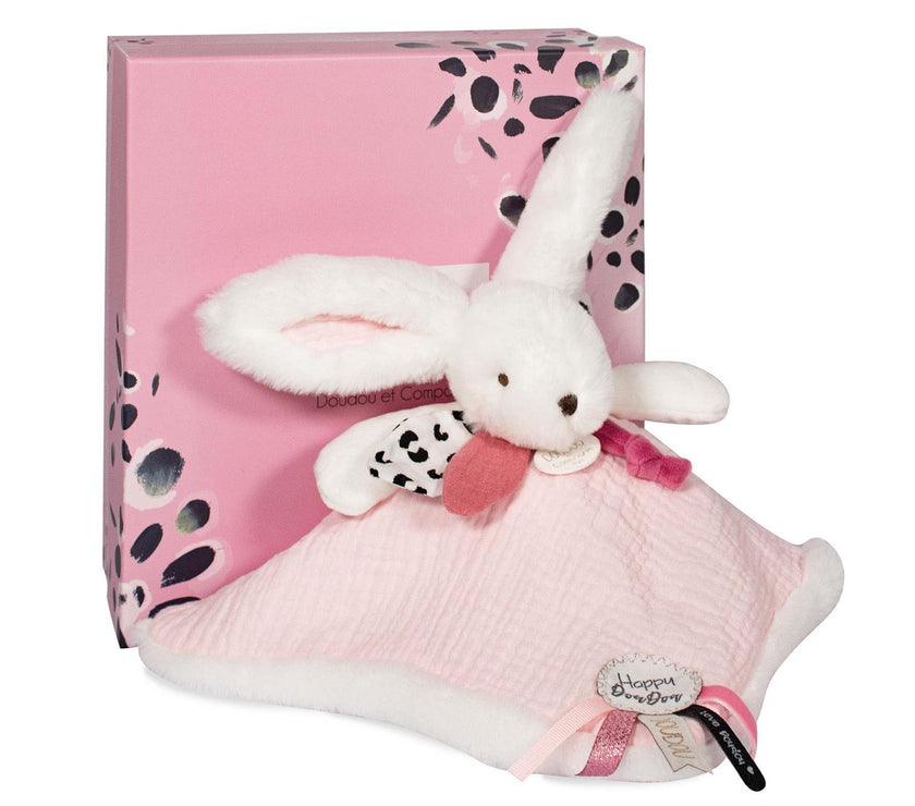 Doudou Pompon rose 25 cm HAPPY BLUSH