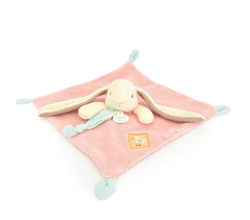 Doudou LAPIN CIBOULETTE Rose 27cm