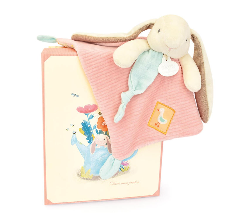 Doudou LAPIN CIBOULETTE Rose 27cm