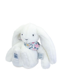 Peluche LAPIN FLEURETTE -Blanc 25 cm