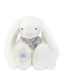 Peluche LAPIN FLEURETTE - Blanc 50 cm