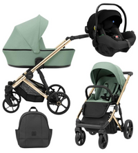 Poussette Trio Arizo + Nacelle + Pixel Pro 2.0 C i-Size - Menthe - Mode Bébé Claye