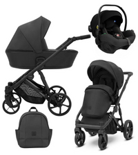 Poussette Trio Arizo + Nacelle + Pixel Pro 2.0 C i-Size - Noir Eco Cuir - Mode Bébé Claye