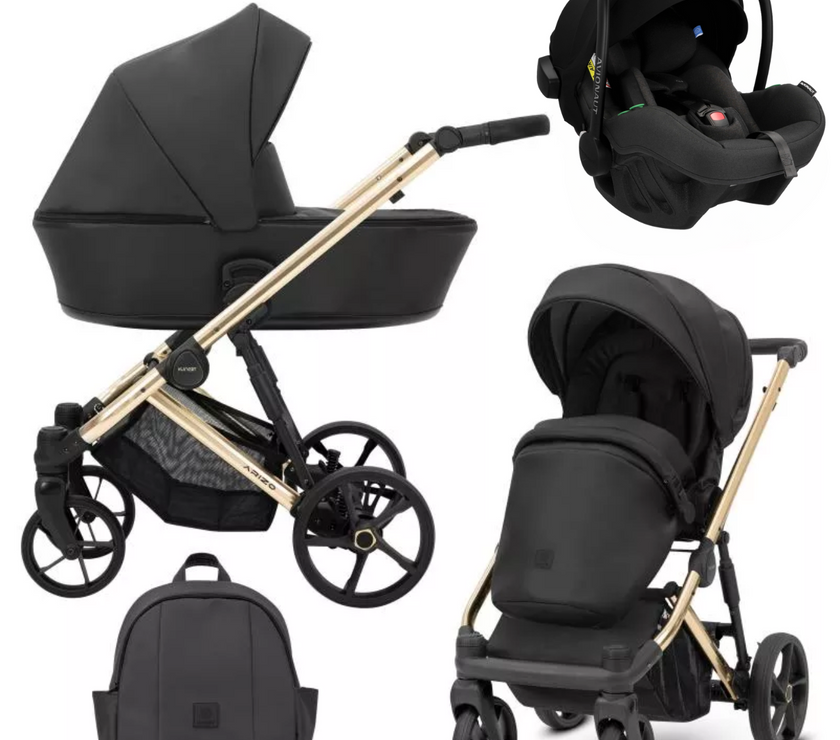 Poussette Trio Arizo + Nacelle + Pixel Pro 2.0 C i-Size - Noir Eco Cuir - Mode Bébé Claye
