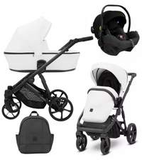 Poussette Trio Arizo + Nacelle + Pixel Pro 2.0 C i-Size - Blanc Eco Cuir - Mode Bébé Claye