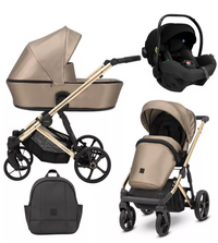 Poussette Trio Arizo + Nacelle + Pixel Pro 2.0 C i-Size - Cappuccino Eco Cuir - Mode Bébé Claye