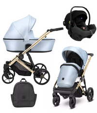 Poussette Trio Arizo + Nacelle + Pixel Pro 2.0 C i-Size - Baby Blue Eco Cuir - Mode Bébé Claye