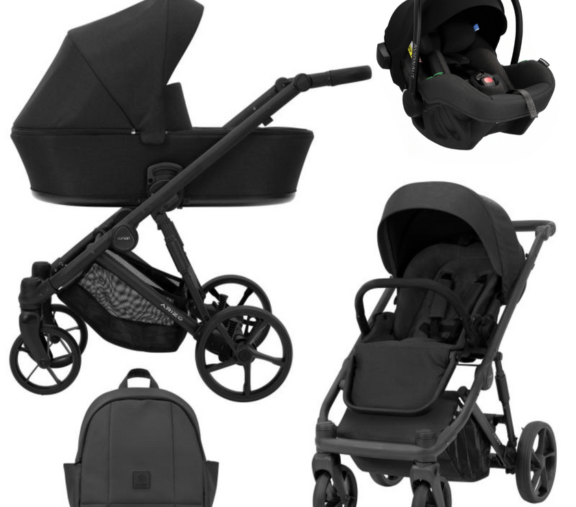 Poussette Trio Arizo + Nacelle + Pixel Pro 2.0 C i-Size - Noir - Mode Bébé Claye