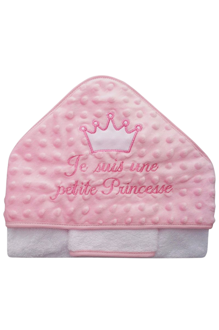 Sortie de Bain Brodée "Je Suis une Petite Princesse"