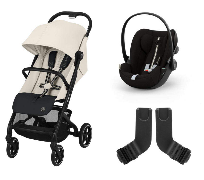 Duo Beezy Canvas White + Cloud G i-Size Moon Black