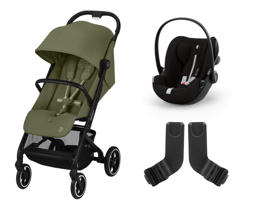 Duo Beezy Moss Green + Cloud G i-Size Moon Black