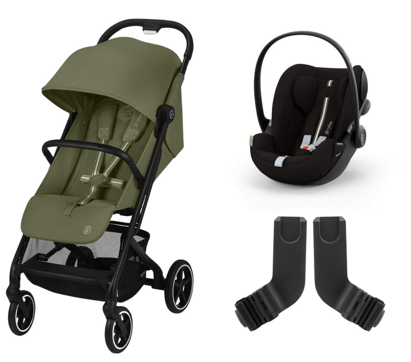 Duo Beezy Moss Green + Cloud G i-Size Moon Black