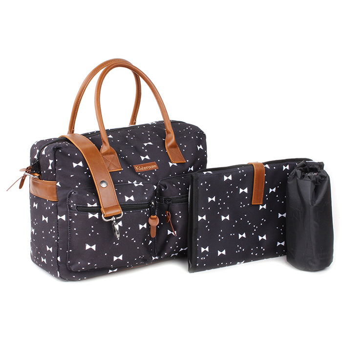 Sac à langer Black & White – Nœuds