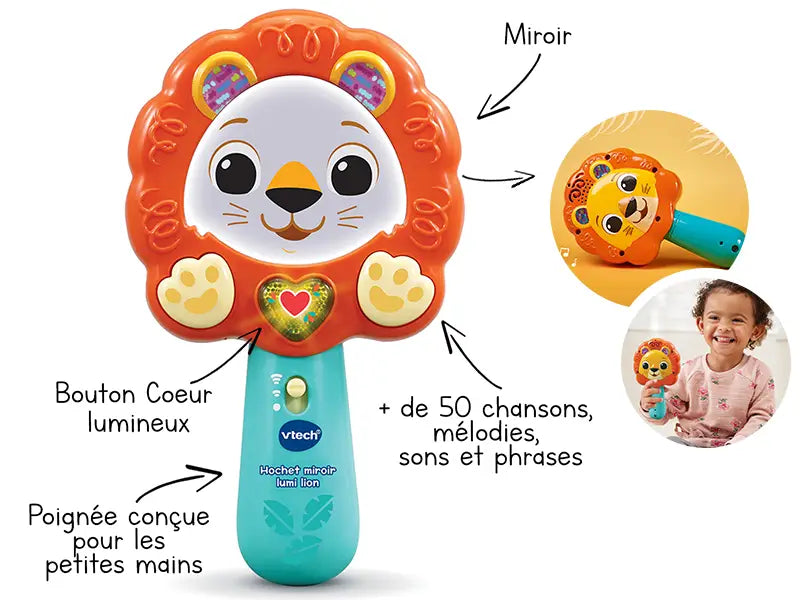 HOCHET MIROIR LUMI LION