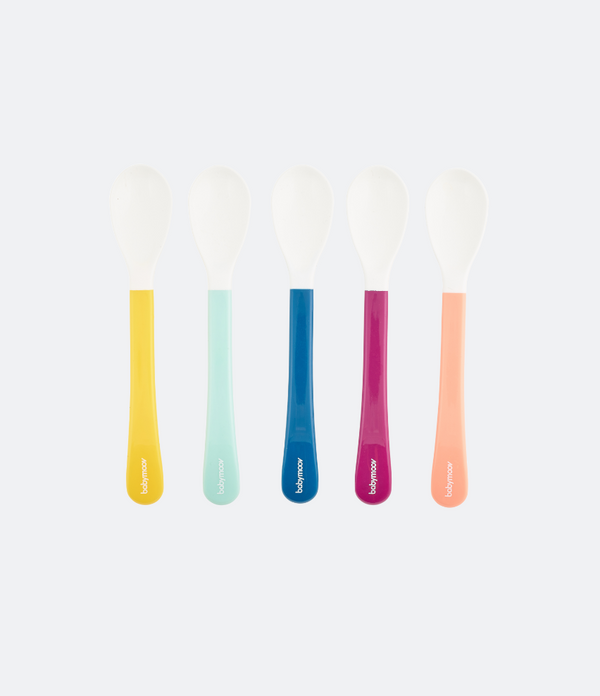 BABYMOOV Lot de 5 cuillères bébé - 2ème âge