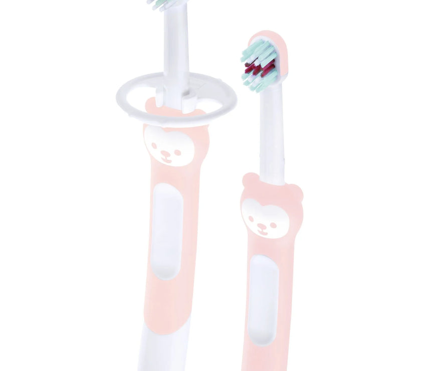 Kit de brosses à dents d'apprentissage  x2 rose