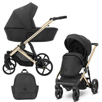 Poussette Duo Arizo - Noir Eco Cuir - Mode Bébé Claye