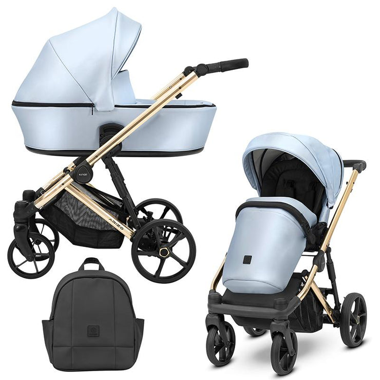 Poussette Duo Arizo - Baby Blue Eco Cuir - Mode Bébé Claye