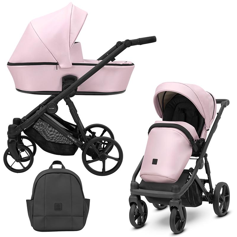 Poussette Duo Arizo - Baby Rose Eco Cuir - Mode Bébé Claye