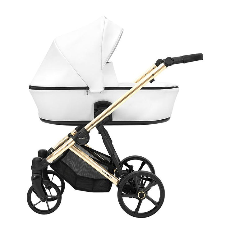 Poussette Duo Arizo - Blanc Eco Cuir - Mode Bébé Claye