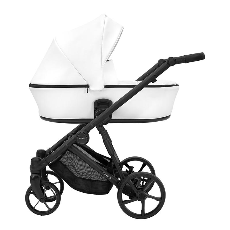 Poussette Duo Arizo - Blanc Eco Cuir - Mode Bébé Claye
