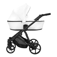Poussette Duo Arizo - Blanc Eco Cuir - Mode Bébé Claye