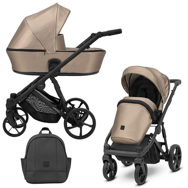 Poussette Duo Arizo - Cappuccino Eco Cuir - Mode Bébé Claye