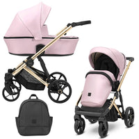 Poussette Duo Arizo - Baby Rose Eco Cuir - Mode Bébé Claye
