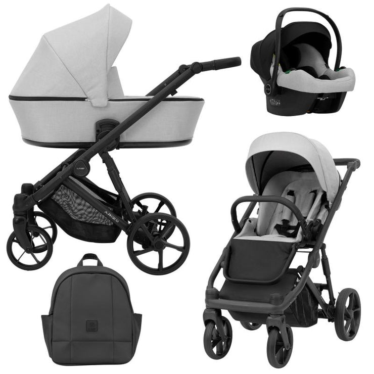 Poussette Trio Arizo + Nacelle + Cosmo i-Size - Gris - Mode Bébé Claye