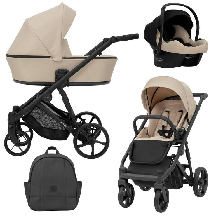 Poussette Trio Arizo + Nacelle + Cosmo i-Size - Beige - Mode Bébé Claye