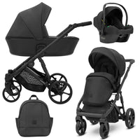 Poussette Trio Arizo + Nacelle + Cosmo i-Size - Noir Eco Cuir - Mode Bébé Claye