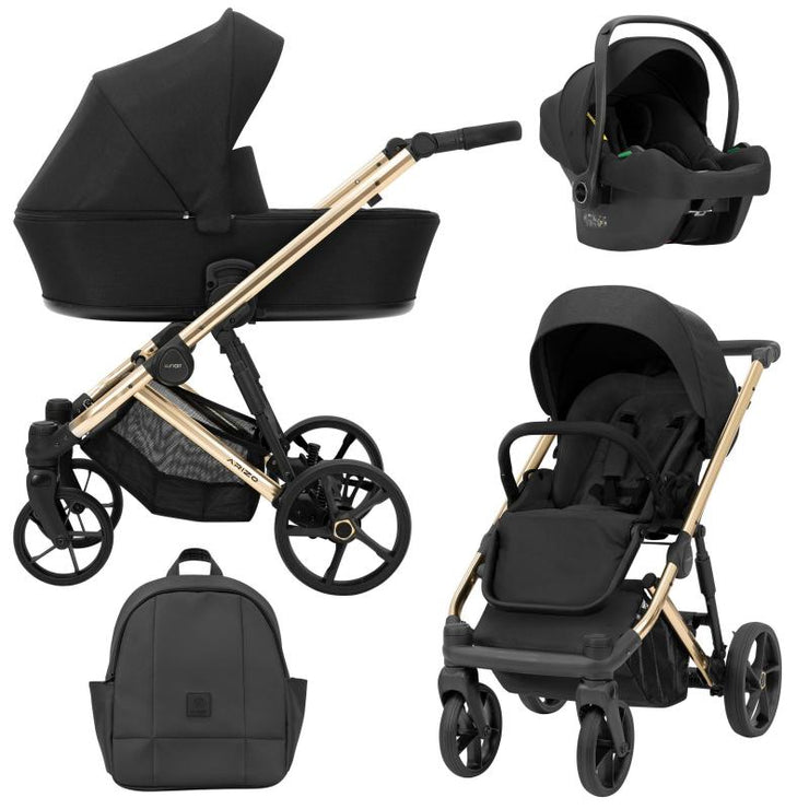 Poussette Trio Arizo + Nacelle + Cosmo i-Size - Noir - Mode Bébé Claye